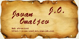 Jovan Omaljev vizit kartica